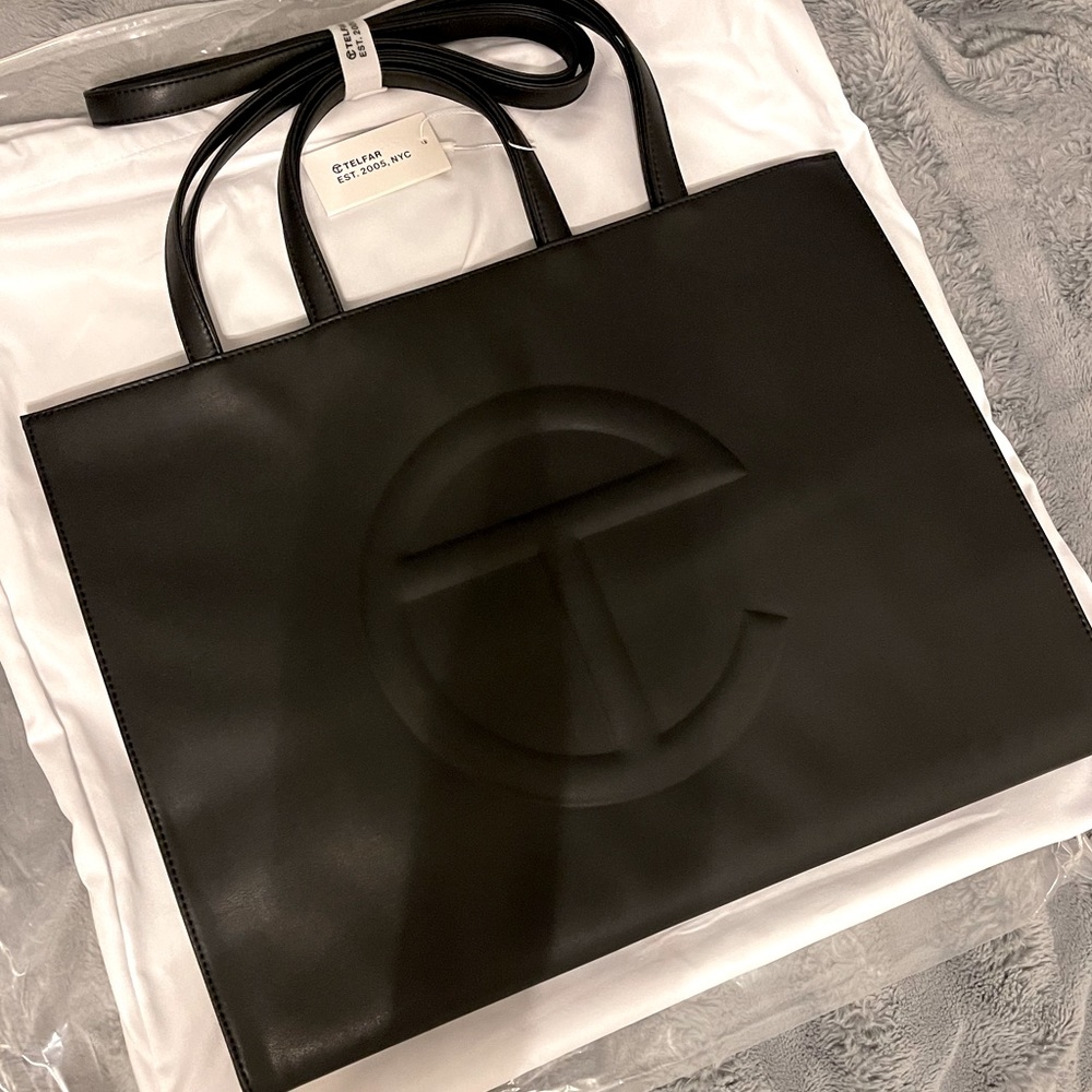 Large Black Telfar shopping bag